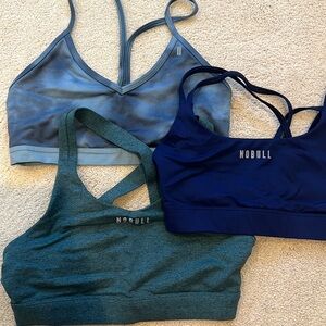 Nobull sports bras set of 3 size medium